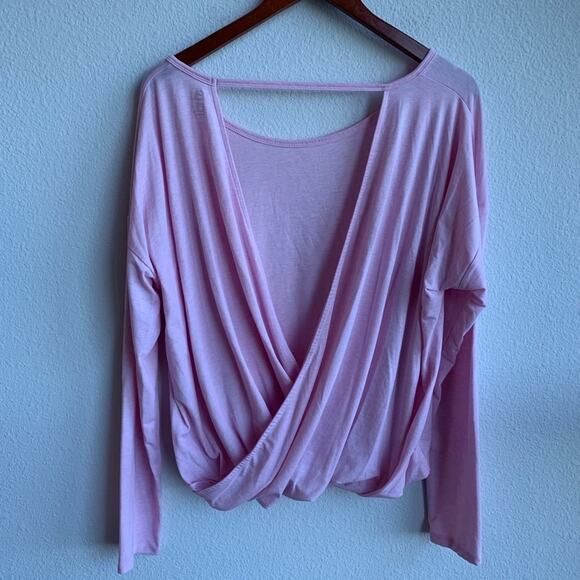 Gap Fit Pink Drape Back Long Sleeve L - Picture 5 of 5